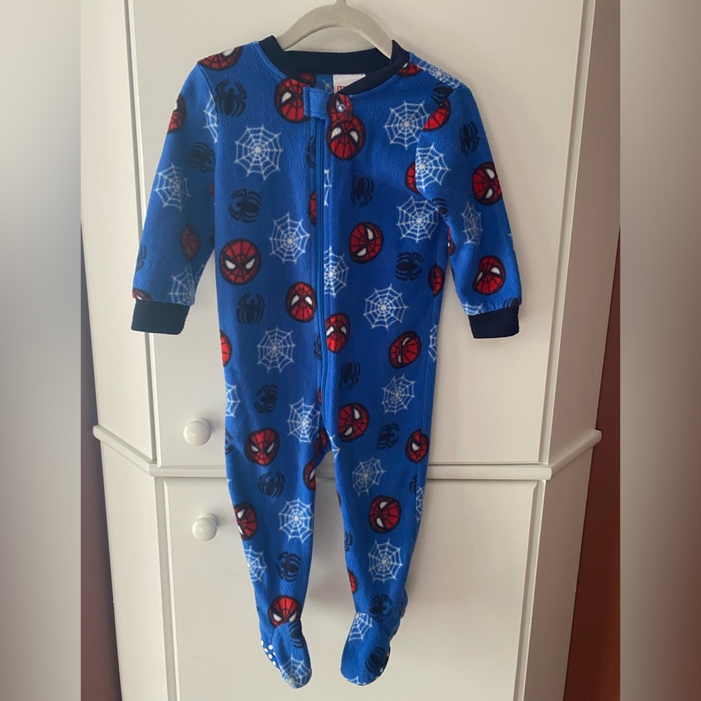 Marvel Blue Spider-Man Footed One-Piece Pajamas